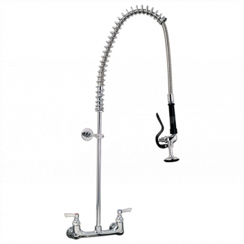 PRS5101 Pre-Rinse Spray, Single Pedestal, Twin Feed, WM, Std, No Faucet, Rose <!DOCTYPE html>
<html lang=\"en\">
<head>
<meta charset=\"UTF-8\">
<title>Pre-Rinse Spray Product Description</title>
</head>
<body>

<div id=\"productDescription\">
<h1>Pre-Rinse Spray Unit</h1>
<ul>
<li>Single Pedestal Design for Easy Installation</li>
<li>Twin Feed with Both Hot and Cold Water Connections</li>
<li>Wall-Mounted for Convenient Access</li>
<li>Standard Height to Accommodate Various Sink Sizes</li>
<li>No Faucet Included for Customizable Setup</li>
<li>Durable Rose Spray Valve for Effective Rinsing</li>
</ul>
</div>

</body>
</html> 