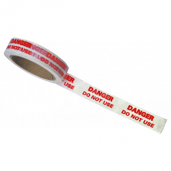 JA6076 Tape, Marked \'Danger Do Not Use\' 25mm x 33m Roll <!DOCTYPE html>
<html>
<head>
<title>Tape - Marked \'Danger Do Not Use\' 25mm x 33m Roll</title>
</head>
<body>
<h1>Tape - Marked \'Danger Do Not Use\' 25mm x 33m Roll</h1>
<h2>Product Description:</h2>
<p>Introducing our high-quality tape which is marked with the text \'Danger Do Not Use\'. This tape is designed to provide a clear warning and prevent accidental usage. It comes in a convenient roll size of 25mm x 33m, making it suitable for various applications.</p>

<h2>Product Features:</h2>
<ul>
<li>High-quality tape for enhanced durability</li>
<li>Clear and bold text: \'Danger Do Not Use\'</li>
<li>Provides a visible warning to prevent accidental usage</li>
<li>Convenient roll size of 25mm x 33m</li>
<li>Easy to apply and tear</li>
<li>Perfect for industrial, construction, and other commercial use</li>
<li>Can be used in warehouses, manufacturing plants, and electrical areas</li>
<li>Helps in ensuring workplace safety and compliance</li>
<li>Waterproof and resistant to wear and tear</li>
</ul>

</body>
</html> Tape, Marked, Danger, Do Not Use, 25mm, 33m, Roll