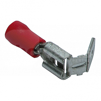 ED4200 Push On Piggy Back Terminal (PK10), Insulated, Female, Red, 0.5-1.5mm <!DOCTYPE html>
<html>
<head>
<title>Product Description</title>
</head>
<body>
<h1>Push On Piggy Back Terminal (PK10)</h1>
<p>Insulated, Female, Red, 0.5-1.5mm</p>

<h2>Product Features:</h2>
<ul>
<li>High-quality push on piggy back terminal</li>
<li>Insulated for safety</li>
<li>Female connector for easy installation</li>
<li>Color: Red</li>
<li>Compatible with wires ranging from 0.5mm to 1.5mm</li>
</ul>
</body>
</html> Push On Piggy Back Terminal, PK10, Insulated, Female, Red, 0.5-1.5mm