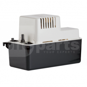 PE1402 Tank Condensate Pump, Little Giant VCMA-20S, 294LPH, 1.9Ltr Cap, 4.3m <!DOCTYPE html>
<html>
<head>
<title>Tank Condensate Pump - Little Giant VCMA-20S</title>
</head>
<body>
<h1>Tank Condensate Pump - Little Giant VCMA-20S</h1>

<h2>Product Description:</h2>
<p>The Tank Condensate Pump by Little Giant VCMA-20S is a reliable and efficient solution for removing condensate water from HVAC systems or other applications. With a maximum flow rate of 294 liters per hour (LPH) and a capacity of 1.9 liters, this pump can handle a significant amount of water. It is designed to be compact and easy to install, making it suitable for both residential and commercial applications.</p>

<h2>Product Features:</h2>
<ul>
<li>Maximum Flow Rate: 294 liters per hour (LPH)</li>
<li>Capacity: 1.9 liters</li>
<li>Powerful pump capable of handling condensate water efficiently</li>
<li>Compact design for easy installation in tight spaces</li>
<li>Can be used in HVAC systems and various other applications</li>
<li>Durable construction for long-lasting performance</li>
<li>Maximum lift: 4.3 meters</li>
</ul>
</body>
</html> Tank Condensate Pump, Little Giant VCMA-20S, 294LPH, 1.9Ltr Cap, 4.3m