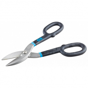 TK3332 Tin Snips, 10in, OX Pro <ul>
 <li>Hardened steel for durability and clean cut</li>
 <li>Non-slip comfort grip handle</li>
</ul> 