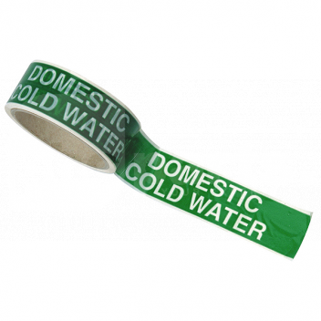JA6084 Tape, Green, Marked \'Domestic Cold Water\' 38mm x 33m Roll <!DOCTYPE html>
<html>
<head>
<title>Product Description</title>
</head>
<body>
<h1>Tape - Green - Marked \'Domestic Cold Water\' 38mm x 33m Roll</h1>

<h2>Product Features:</h2>
<ul>
<li>Color: Green</li>
<li>Marked with \'Domestic Cold Water\'</li>
<li>Roll size: 38mm x 33m</li>
</ul>

<p>This Tape is perfect for a variety of domestic cold water applications. With its vibrant green color and clear marking of \'Domestic Cold Water\', it ensures easy identification for plumbing needs. The roll is generously sized at 38mm x 33m, providing ample tape for multiple uses. Whether you are a professional plumber or a DIY enthusiast, this Tape will help you complete your plumbing projects with ease and efficiency.</p>

</body>
</html> Tape, Green, Marked, \'Domestic Cold Water\', 38mm x 33m Roll