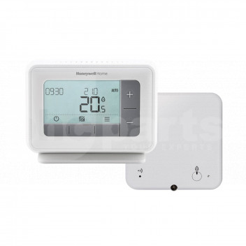 HE0552 Honeywell T4R Programmable Room Thermostat (Wireless) <p>The T4 programmable thermostat is a modern a wired 7-day Programmable Room Thermostat. It is designed to provide automatic time and temperature control of domestic systems in domestic or light commercial premises.</p>

<p><br />
<strong>Features:</strong></p>

<p>&nbsp