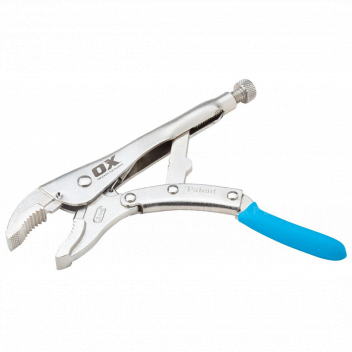 TK10200 Locking Pliers, 9in / 230mm, OX Pro <ul>
 <li>Forged and machined jaws for ultra</li>
 <li>Strong grip on multiple surface shapes</li>
 <li>Ideal for gripping pipes and bolts</li>
 <li>Chrome plated durable body</li>
 <li>Quick jaw release lever for ease of opening</li>
 <li>Soft grip dipped for greater comfort</li>
</ul> 
