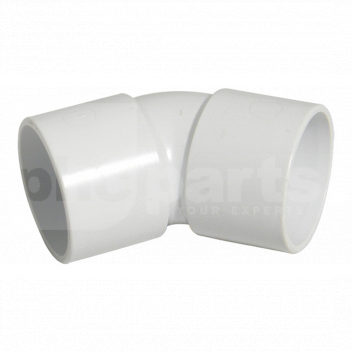 PP4275 FloPlast ABS Solvent Waste 45Deg Obt Bend 32mm White <!DOCTYPE html>
<html lang=\"en\">
<head>
<meta charset=\"UTF-8\">
<meta name=\"viewport\" content=\"width=device-width, initial-scale=1.0\">
<title>FloPlast ABS Solvent 135\' Obt Bend 32mm White</title>
</head>
<body>
<h1>FloPlast ABS Solvent 135\' Obtuse Bend 32mm White</h1>
<ul>
<li>Made from acrylonitrile butadiene styrene (ABS) for strength and durability.</li>
<li>135-degree obtuse angle bend for changing pipe direction in a smooth curve.</li>
<li>Suitable for 32mm waste pipes to facilitate efficient waste flow.</li>
<li>Designed for solvent welding for a secure and permanent connection.</li>
<li>White color to match typical domestic waste pipe systems.</li>
<li>Easy to install for both DIYers and professional plumbers.</li>
<li>Resistant to most acids and alkalis for long-lasting performance.</li>
</ul>
</body>
</html> 