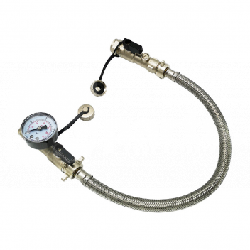 PL1148 Remote Filling Loop c/w Gauge & Blanking Caps <p>Remote filling loop with pressure gauge for filling and pressurising central heating systems or heat interface units.</p>

<p>The gauge will measure the pressure in the system and is ideal where the filling loop is installed in a location away from boiler or cylinder. This filling loop is also part L complaint.</p>

<ul>
	<li>Supplied with 4 bar gauge, double check valve, service valve, hose and blanking caps when the hose has been removed (as per Water Regulations)</li>
	<li>Can be fitted away from the boiler, cylinder or heat interface unit</li>
	<li>Category 3 protection with hose connected and an air gap with hose removed</li>
	<li>Valves are constructed from DZR brass</li>
</ul> 
