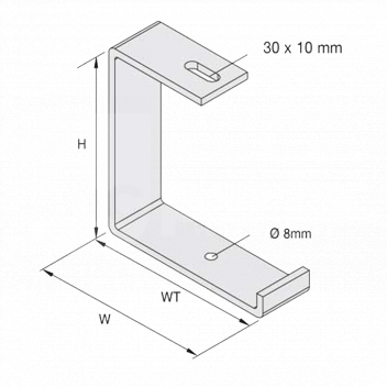 FX7604 Hanging Bracket for Cable Tray, C Type, 150mm <!DOCTYPE html>
<html>
<head>
<title>Hanging Bracket for Cable Tray</title>
</head>
<body>
<h1>Hanging Bracket for Cable Tray</h1>
<h2>Product Features:</h2>
<ul>
<li>Designed for cable trays with a width of 150mm</li>
<li>C-type bracket for easy and secure installation</li>
<li>Provides strong support for cable trays, ensuring stability</li>
<li>Constructed with high-quality materials for durability</li>
<li>Corrosion-resistant coating for long-lasting performance</li>
<li>Easy to mount on walls or ceilings</li>
<li>Can be adjusted to desired height for convenient cable management</li>
<li>Suitable for both residential and industrial applications</li>
<li>Compatible with various cable tray systems</li>
<li>Helps organize and protect cables, preventing clutter and damage</li>
</ul>
</body>
</html> Hanging Bracket, Cable Tray, C Type, 150mm