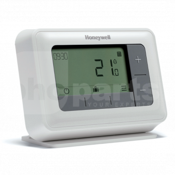 HE0552 Honeywell T4R Programmable Room Thermostat (Wireless) <p>The T4 programmable thermostat is a modern a wired 7-day Programmable Room Thermostat. It is designed to provide automatic time and temperature control of domestic systems in domestic or light commercial premises.</p>

<p><br />
<strong>Features:</strong></p>

<p>&nbsp
