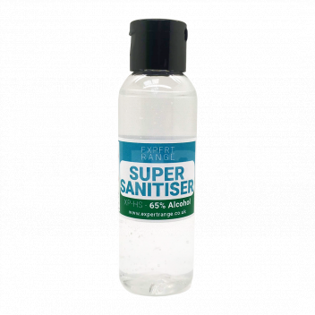 CF1382 Super Sanitiser Hand Sanitiser, 100ml, Alcohol Based, Expert Range <!DOCTYPE html>
<html>
<head>
<title>Super Sanitiser Hand Sanitiser</title>
</head>
<body>
<h1>Super Sanitiser Hand Sanitiser</h1>

<h2>Product Description:</h2>
<p>The Super Sanitiser Hand Sanitiser is a highly effective sanitizing gel that helps to eliminate 99.9% of germs and bacteria on your hands. It contains a powerful alcohol-based formula to provide a quick and convenient way to keep your hands clean and germ-free.</p>

<h2>Product Features:</h2>
<ul>
<li>100ml portable bottle – perfect for on-the-go use</li>
<li>Alcohol-based formula for effective germ protection</li>
<li>Expert Range – designed with the highest quality standards</li>
<li>Kills 99.9% of germs and bacteria on contact</li>
<li>Leaves hands feeling refreshed and moisturized</li>
<li>Quick-drying formula for hassle-free application</li>
<li>Convenient flip-top cap for easy dispensing</li>
<li>Perfect size for travel, home, or office use</li>
</ul>
</body>
</html> Super Sanitiser Hand Sanitiser, 100ml, Alcohol Based, Expert Range