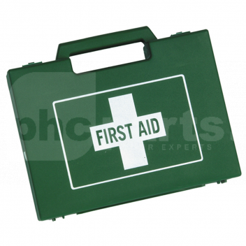 ST1011 First Aid Kit, HSE 1-5 Person <!DOCTYPE html>
<html lang=\"en\">
<head>
<meta charset=\"UTF-8\">
<meta name=\"viewport\" content=\"width=device-width, initial-scale=1.0\">
<title>First Aid Kit Product Description</title>
</head>
<body>
<h1>First Aid Kit, HSE 1-5 Person</h1>
<p>Compact and fully stocked, this first aid kit is designed to provide essential medical supplies for up to 5 individuals, meeting the Health and Safety Executive (HSE) guidelines.</p>
<ul>
<li>Durable case with easy-carry handle for portability</li>
<li>Compliant with HSE standards for small workplaces</li>
<li>Includes a range of sterile bandages, dressings, and plasters</li>
<li>Come with safety pins, gloves, and face shield for CPR</li>
<li>Contains antiseptic wipes and burn relief products</li>
<li>Features a guidance leaflet to aid in first aid procedures</li>
<li>Wall-mountable for easy access and storage</li>
<li>Perfect for office, home, or travel use</li>
</ul>
</body>
</html> 
