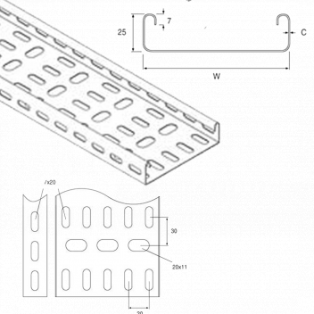 FX7532 Galvanised Cable Tray, Medium Duty, 300mm Wide x 3m Length <!DOCTYPE html>
<html>
<head>
<title>Product Description - Galvanised Cable Tray</title>
</head>
<body>
<h1>Galvanised Cable Tray</h1>
<h2>Medium Duty</h2>
<p>Size: 300mm Wide x 3m Length</p>

<h3>Product Features</h3>
<ul>
<li>Constructed from high-quality galvanised steel for durability and corrosion resistance</li>
<li>Designed for medium duty cable management applications</li>
<li>300mm width allows for ample space to accommodate various cables and wires</li>
<li>3-meter length provides sufficient length for most cable management setups</li>
<li>Easy to install with versatile fixing options</li>
<li>Open design allows for efficient cable routing and organization</li>
<li>Sturdy construction ensures the tray can handle the weight of cables without sagging</li>
<li>Compatible with various cable management accessories such as brackets and connectors</li>
<li>Ideal for commercial buildings, industrial facilities, data centers, and other demanding environments</li>
<li>Galvanised finish offers enhanced protection against rust and corrosion</li>
</ul>
</body>
</html> Galvanised, Cable Tray, Medium Duty, 300mm Wide, 3m Length