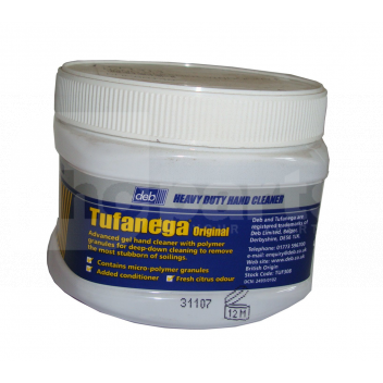 CF1313 Hand Cleaner, Tufanega with Polygrains, 500g Pot <!DOCTYPE html>
<html>
<head>
<title>Hand Cleaner - Tufanega with Polygrains</title>
</head>
<body>
<h1>Hand Cleaner - Tufanega with Polygrains</h1>

<h2>Product Description:</h2>
<p>The Hand Cleaner - Tufanega with Polygrains is a powerful hand cleaning solution designed to remove tough dirt, grease, oil, and grime from your hands. It comes in a convenient 500g pot, making it perfect for use in workshops, garages, and other industrial settings.</p>

<h2>Product Features:</h2>
<ul>
<li>Effective hand cleaner for removing tough dirt, grease, oil, and grime</li>
<li>Contains polygrains for added scrubbing power</li>
<li>Comes in a convenient 500g pot</li>
<li>Perfect for use in workshops, garages, and other industrial settings</li>
<li>Leaves hands feeling clean, refreshed, and moisturized</li>
<li>Easy to use - simply apply to hands, rub thoroughly, and rinse off</li>
</ul>
</body>
</html> Hand Cleaner, Tufanega with Polygrains, 500g Pot