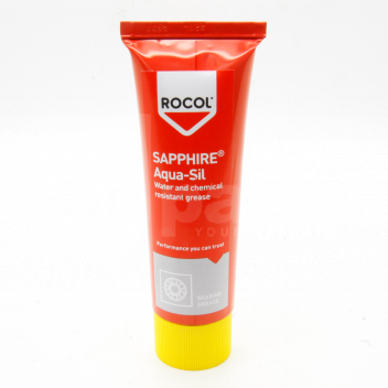 LU1125 Rocol Sapphire Aqua-Sil Grease, 85g Tube <!DOCTYPE html>
<html>
<head>
<title>Product Description - Rocol Sapphire Aqua-Sil Grease</title>
</head>
<body>

<h2>Rocol Sapphire Aqua-Sil Grease, 85g Tube</h2>

<img src=\"product_image.jpg\" alt=\"Rocol Sapphire Aqua-Sil Grease\" width=\"300\" height=\"200\">

<h3>Product Features:</h3>
<ul>
<li>Highly versatile and water-resistant grease</li>
<li>Suitable for use in various applications</li>
<li>Offers exceptional protection against corrosion and wear</li>
<li>Excellent adhesion to metal surfaces</li>
<li>Provides long-lasting lubrication even in harsh environments</li>
<li>Wide temperature range (-40°C to +150°C)</li>
<li>Resistant to water washout and saltwater</li>
<li>Reduces friction and extends equipment life</li>
</ul>

<p>Introducing the Rocol Sapphire Aqua-Sil Grease, an exceptional grease that ensures optimum performance and reliability in various applications. This 85g tube of Aqua-Sil Grease is the perfect solution for your lubrication needs, providing exceptional protection against corrosion, wear, and water damage.</p>

<p>With its high adhesion to metal surfaces, this grease offers long-lasting lubrication, even in harsh environments. It can withstand a wide temperature range, making it suitable for use in both extreme cold and hot conditions (-40°C to +150°C).</p>

<p>Not only does the Sapphire Aqua-Sil Grease provide excellent water resistance, but it is also resistant to water washout and saltwater. This ensures that your equipment remains protected and well-lubricated even in wet or marine environments.</p>

<p>Reduce friction and extend the life of your equipment with this high-quality grease. Whether you need it for industrial machinery, automotive applications, or general maintenance, the Rocol Sapphire Aqua-Sil Grease is the ideal choice.</p>

</body>
</html> Rocol, Sapphire Aqua-Sil Grease, 85g, Tube