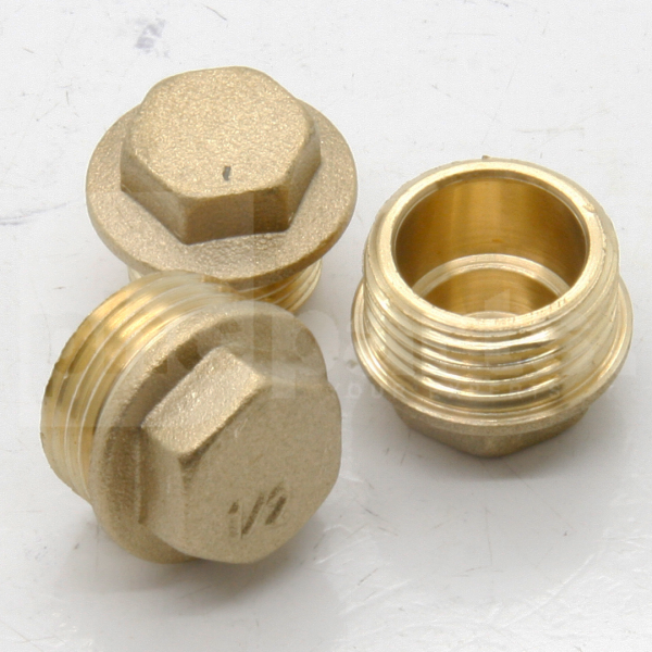 Brass Plug, Flanged, 1/2in BSP - BH0320