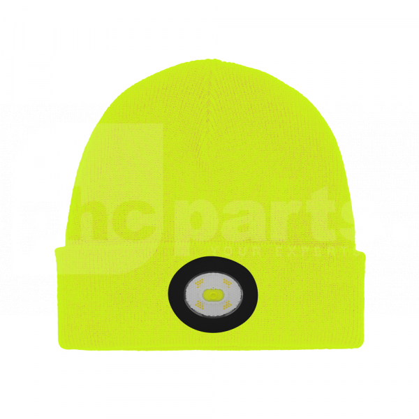 Beanie Hat, Yellow, c/w USB Rechargeable Light, Unilite BE02+, 150 Lum - BD1602