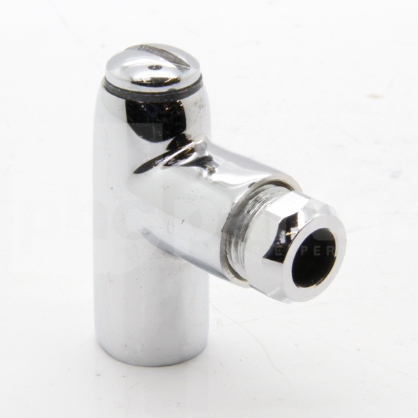 Gas Fire Restrictor Elbow, 1/4in x 8mm x 1in, CP - BH0020