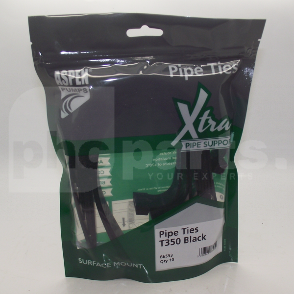 Pipe Ties (Pk10), 20mm x 350mm Long, Black - CE2630