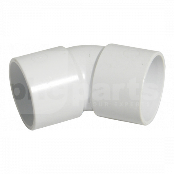 FloPlast ABS Solvent Waste 45Deg Obt Bend 40mm White - PP4280
