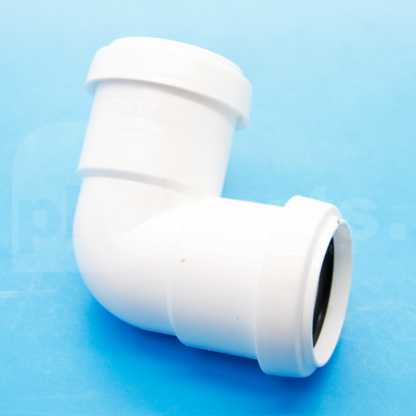 FloPlast Push Fit Waste 90deg Bend, 32mm, White - PP5202
