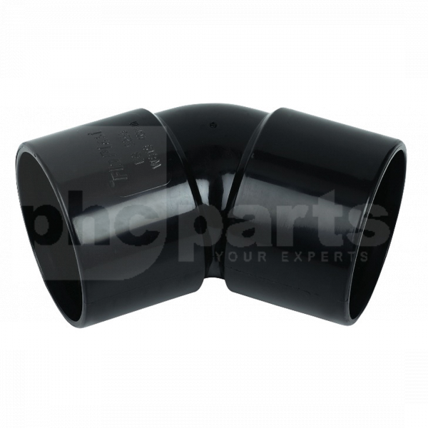 FloPlast ABS Solvent Waste 45Deg Obt Bend 32mm Black - PP4279