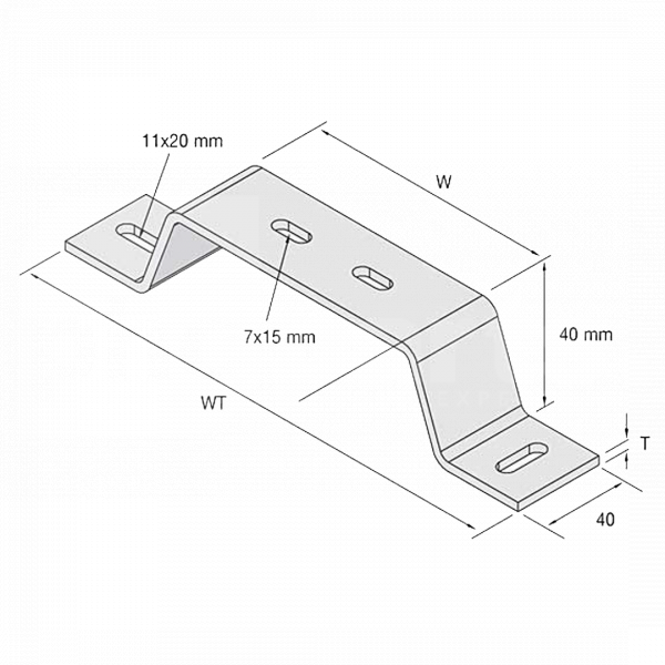 Stand Off Bracket for Cable Tray, 150mm - FX7624