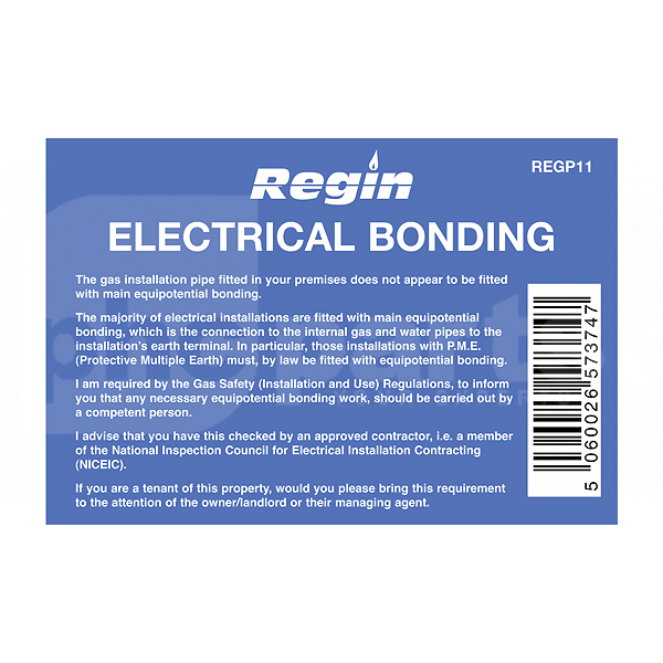 Sticker, Electrical Cross Bonding (Pack of 8) - JA6112