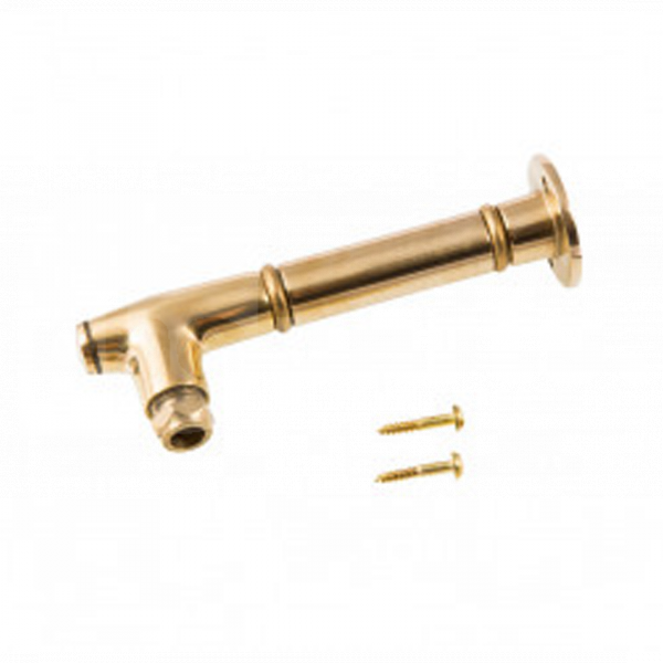 Gas Fire Restrictor Elbow Kit, 8mm Polished Brass, 4in - BH0027