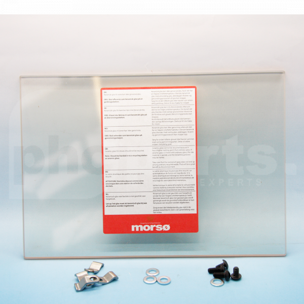 High Temp Glass Kit, Morso Squirrel 1410 & 1126, Gasket, Clips, Screws - HRG1100