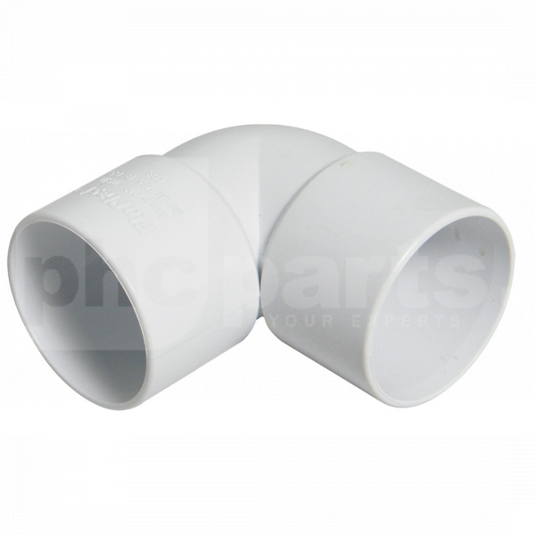 FloPlast ABS Solvent Waste 90Deg Knuckle Bend 40mm White - PP4230