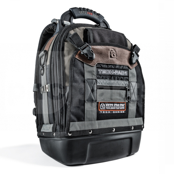 Veto Pro Tool Bag, Tech Pac Backpack, 56 Pockets, 5yr Warranty - TJ6024