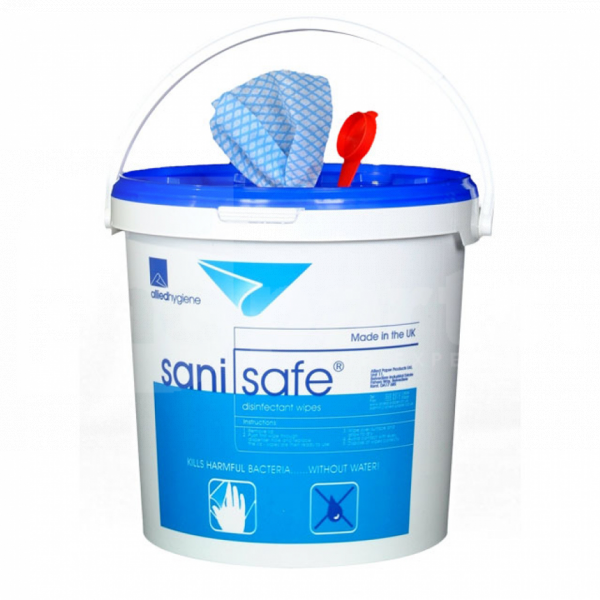 Sanisafe Sanitizing Surface Disinfectant Wet Wipe, 500 Wipes Bucket - CF1350