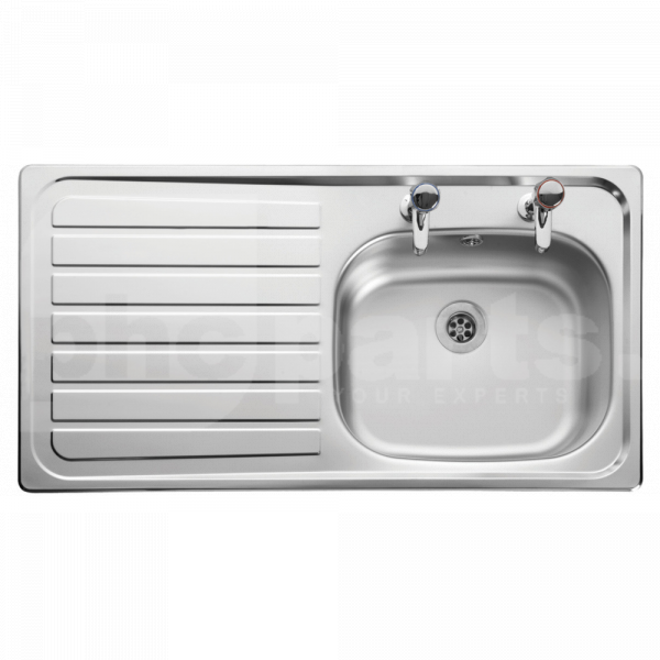 Sink, Stainless Steel, 950mm x 508mm, LH Drainer (0.6mm) - KSS1624