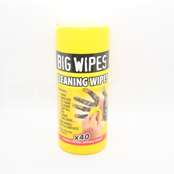 Big Wipes, Anti-Bacterial Cleaning Wipes (40 Wipe Mini Tub) - CF1336