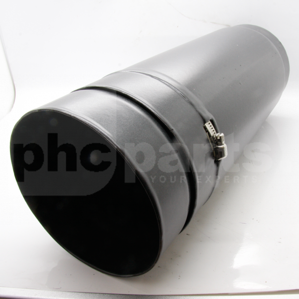 125mm x 300-550mm Adjustable Pipe, Matt Blk Vit Enamel - 90M05211