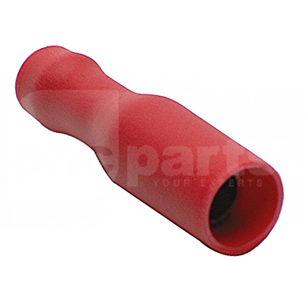 Bullet Terminal Connector (PK10), Female, Red, 0.5-1.5mm Cable - ED4260