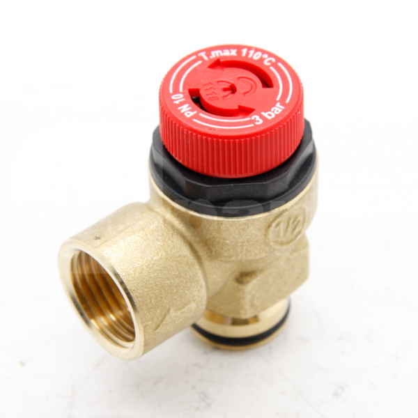 Pressure Relief Valve, 3Bar, Push Fit x 1/2in FI Outlet - PL0953