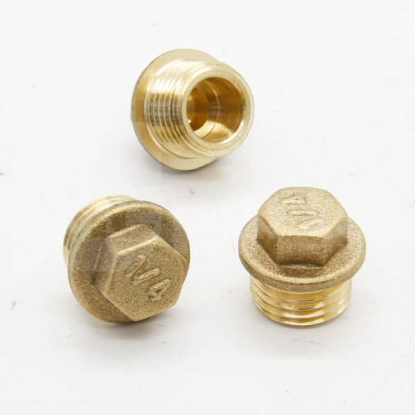 Brass Plug, Flanged, 1/4in BSP - BH0310